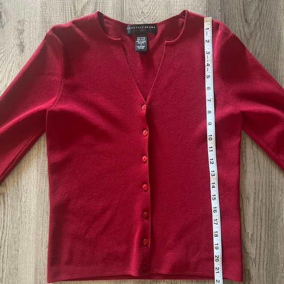 NWOT Geoffrey Beene Classic Burgundy Cardigan Sweater Size S - Picture 8 of 9